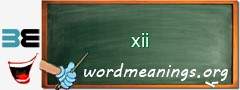 WordMeaning blackboard for xii